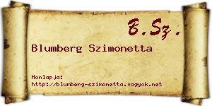 Blumberg Szimonetta névjegykártya